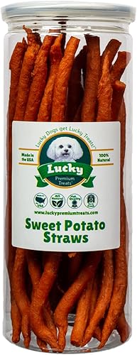 Lucky Premium Treats Pajitas de batata Golosinas de perro de un solo ingrediente para entrenamiento Golosinas para perros fabricadas en Estados