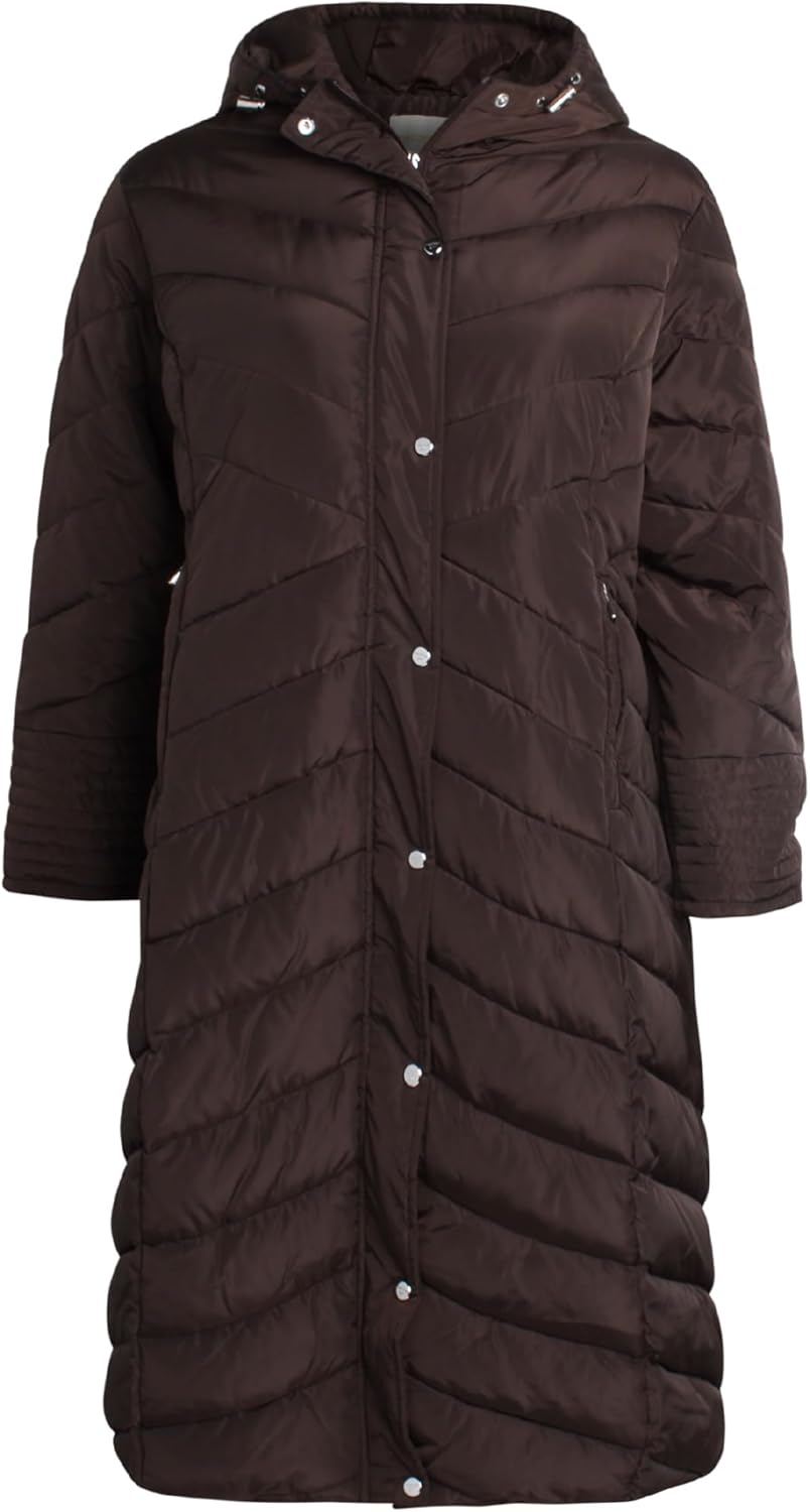Madden Girl Womens Maxi Puffer Winter Coats - Long Quilted Jackets for Women Weather Resistant Puffer Parka Hooded Jacket - Image 3