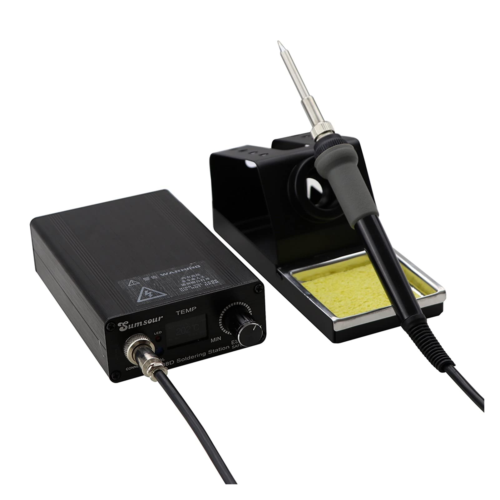 Stacja lutownicza, Lutownica elektryczna Digital Regulowana temperatura MAJSTERKOWANIE Portable T12 Requorn Revorn Stacja Lutownicza Narzędzia do naprawy spawania(T1288D)