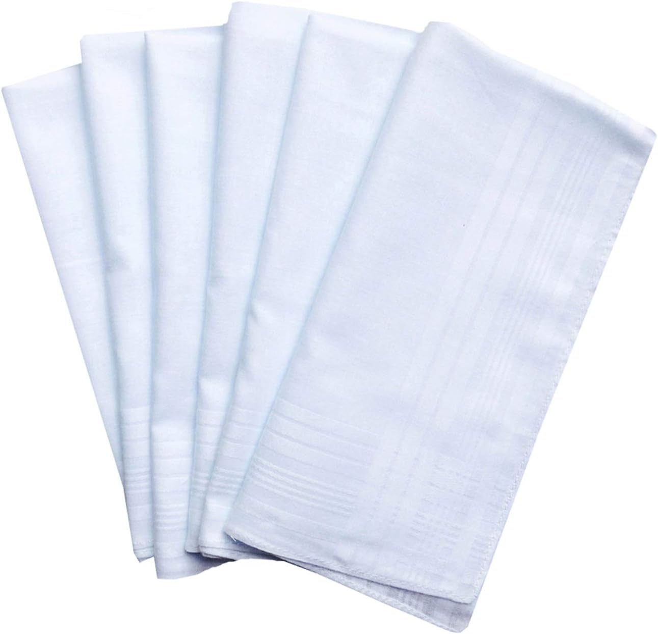 MileyMarlaMileyMarla Men's White 100% Cotton Handkerchief Hankie Hankerchieves
