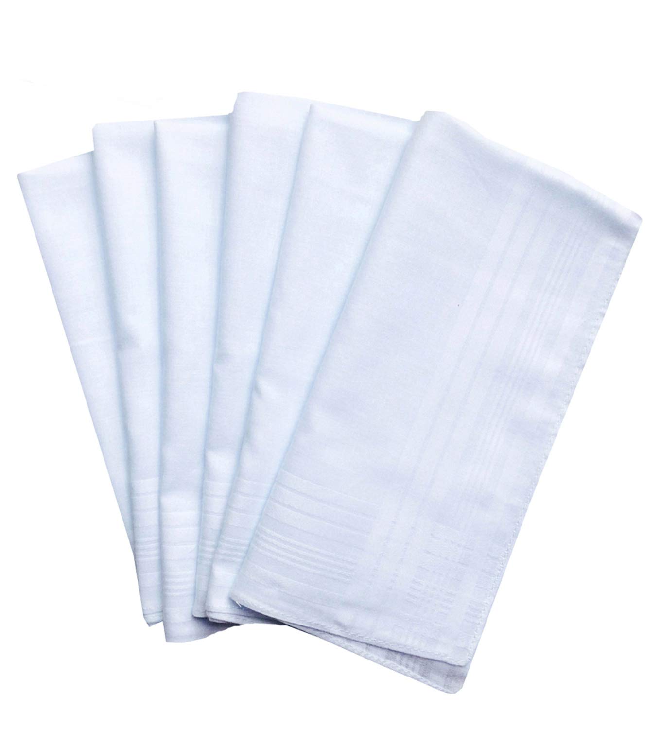 MileyMarlaMileyMarla Men's White 100% Cotton Handkerchief Hankie Hankerchieves