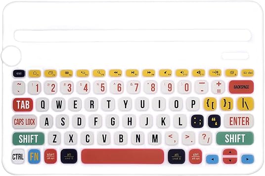 WYGCH- Ultra Thin Silicone Keyboard Cover for Logitech K480 Multi Device Keyboard Protcetive Skin-Creative Rainbow Font