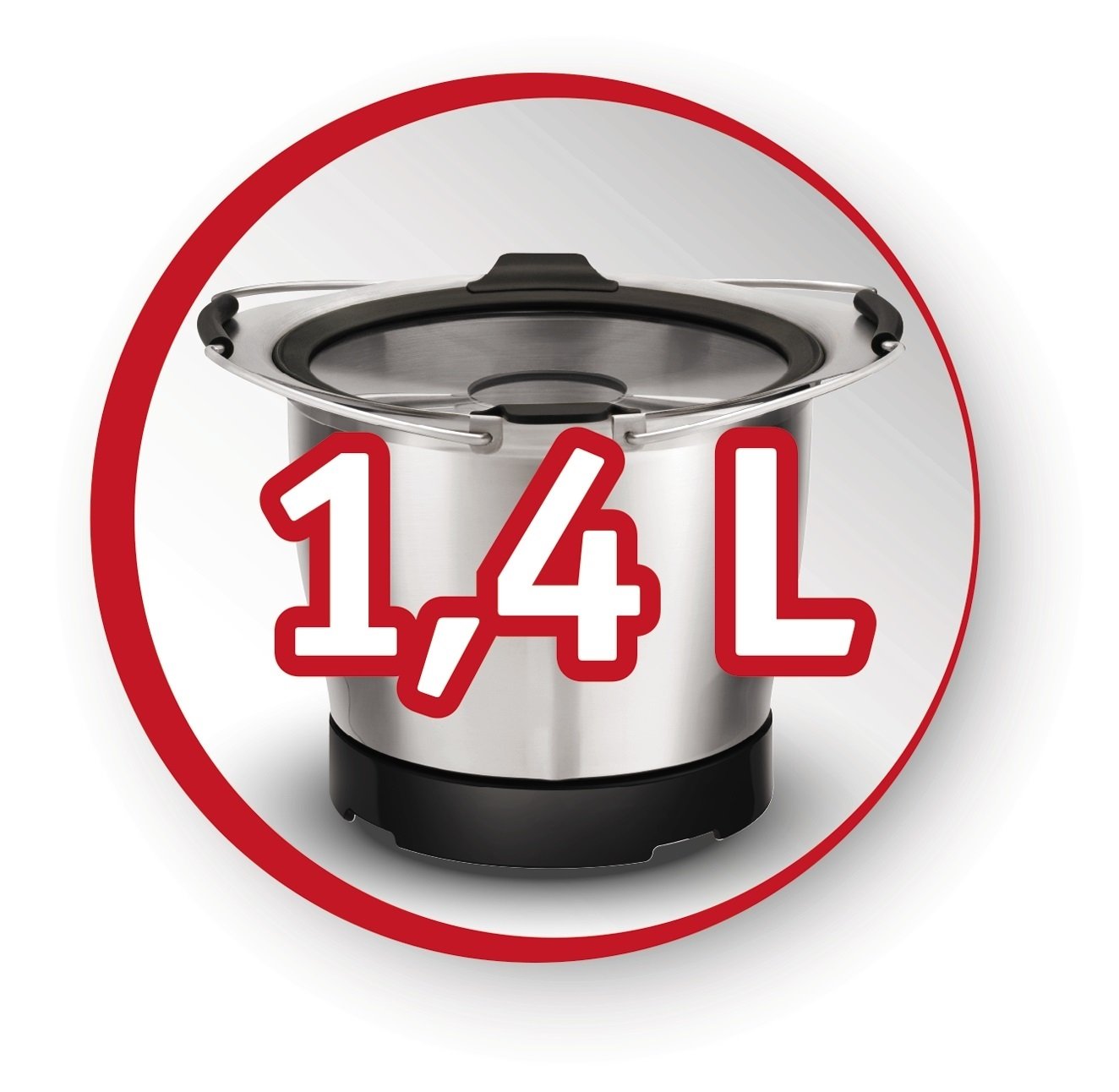 Moulinex XF387E10 - Accesorios Cuisine Companion, bol para bebés de 1,4 L de capacidad, 4 tarros adaptados de almacenaje, compatible con la gama Companion incluye libro de recetas