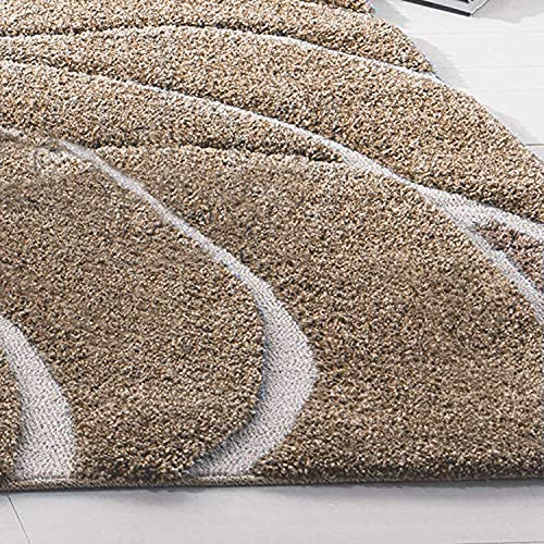 Image of Modern Fluffy Silky Micro Fiber Polyster Carpet /Runner for Bedroom, Study Room, Playing Room, Guest Room ETC 3x5 Feet C-42