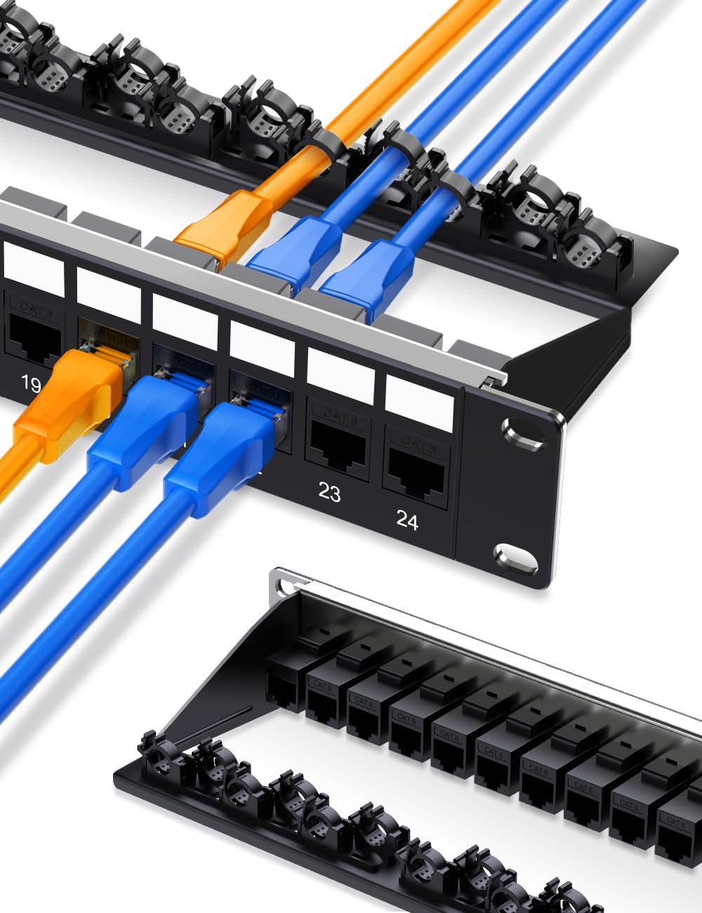 24 Port Patch Panel 1u Cat6 Keystone Patch Panel Utp | Desertcart UAE