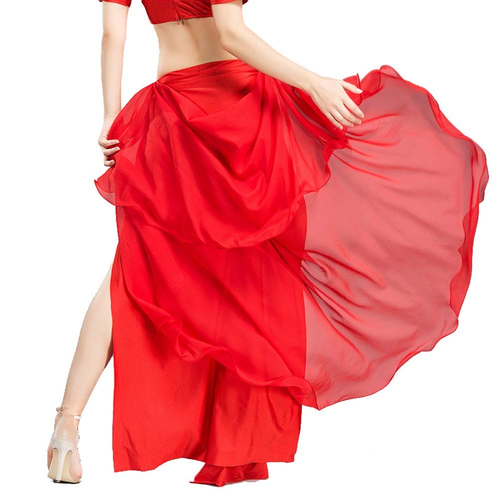 ROYAL SMEELA Costume de Danse du Ventre Orientale - Jupe Longue Femme Élégante en Mousseline de Soie - Vêtements de Danse Sexy Avec Fente