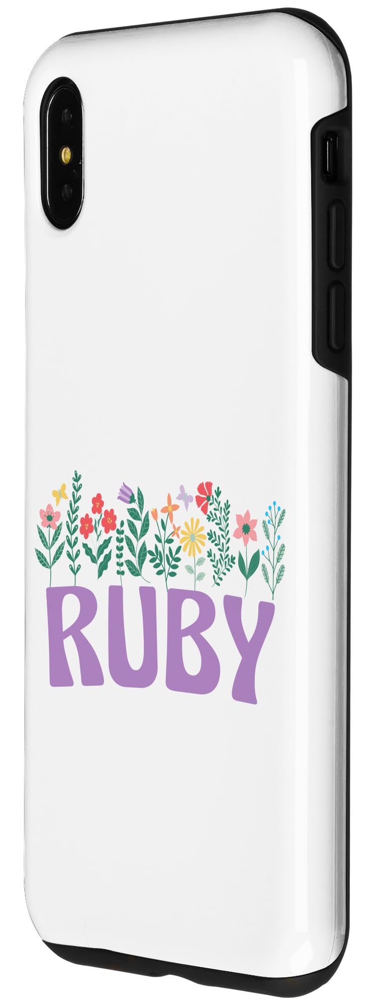 iPhone XS Max Wildflower Floral RUBY First Name Mother's Day Women Case - Image 2