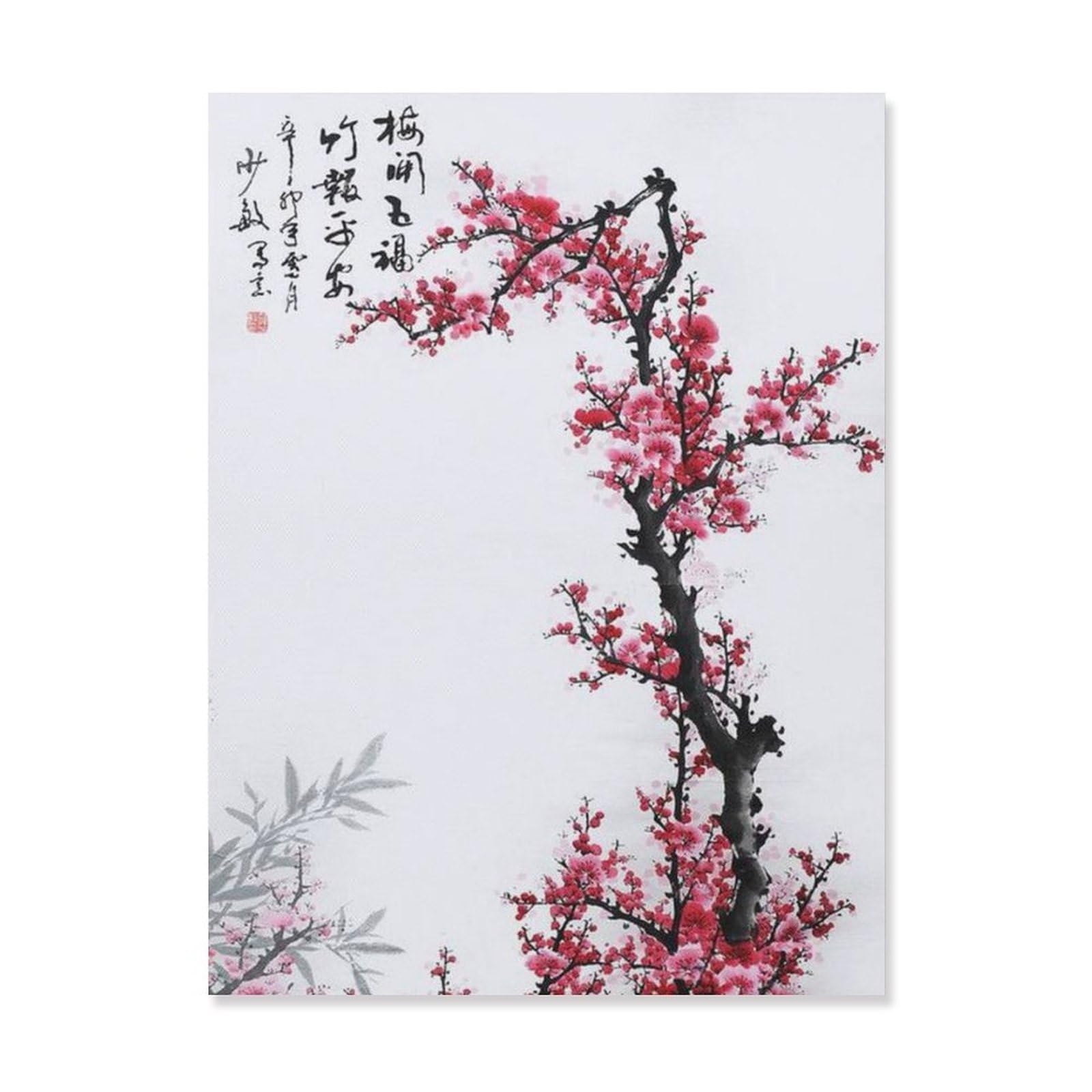 Amazon.co.jp: 絵画 梅の花の中国画インテリア 絵画 中国の花の壁