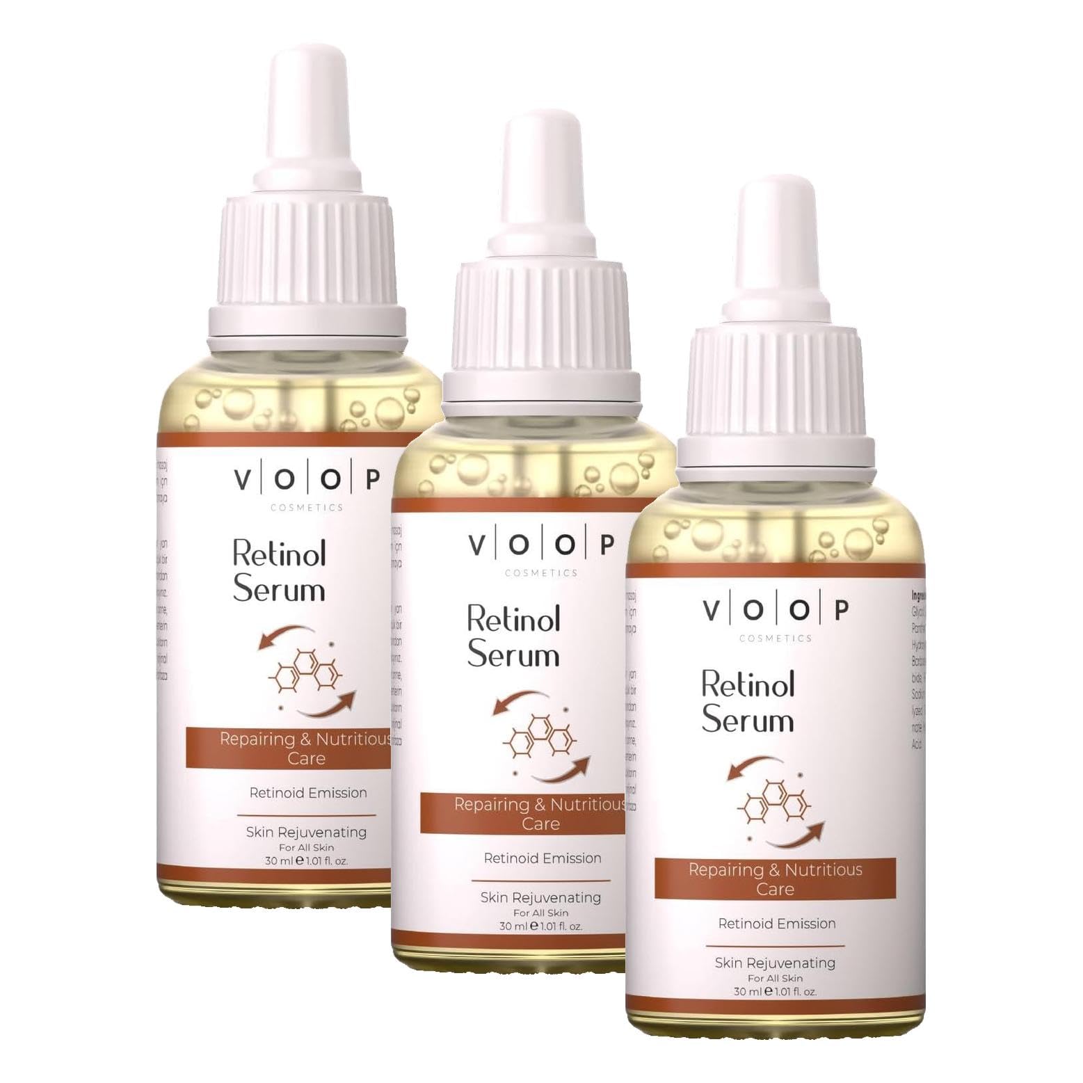 VOOP Retinol Onarıcı Ve Besleyici Bakım Emission 2% Serumu 30 Ml (3 paketi)