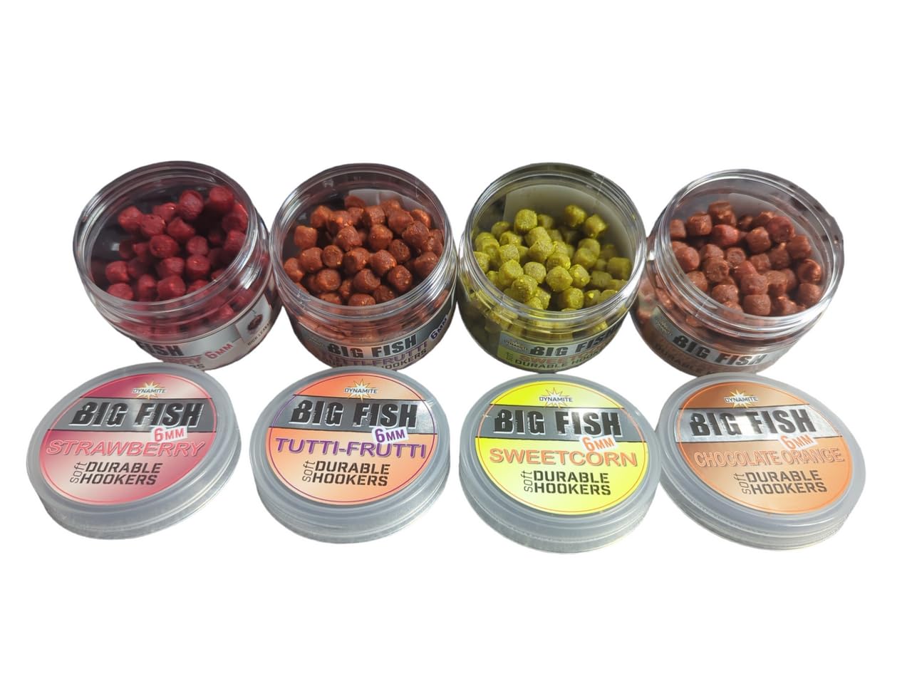 Dynamite Big Fish Durable Hooker Pellets 6mm and 12mm (Pink Strawberry, 6mm)