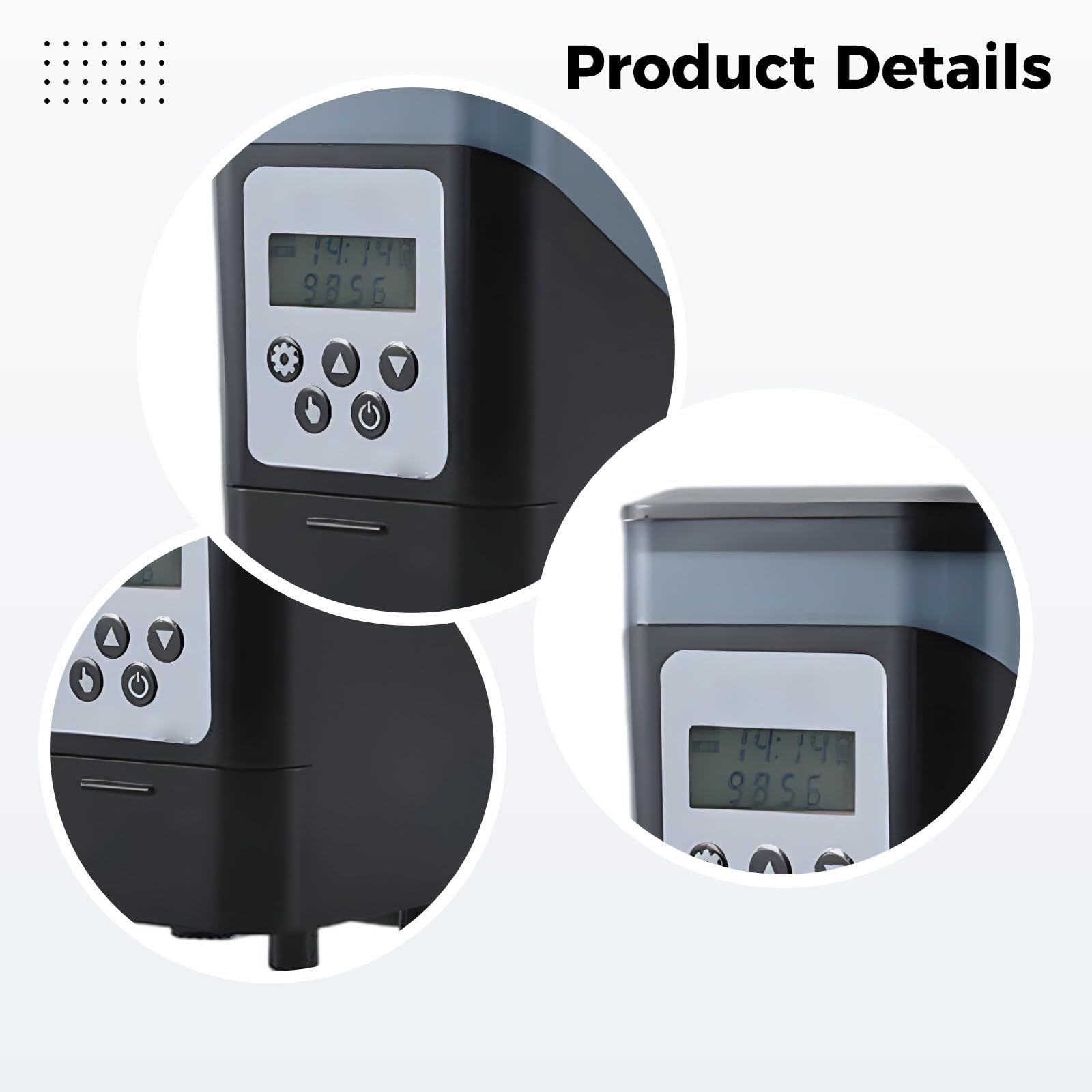 X1 Pro automatyczny karmnik dla ryb, 450 ml, duża pojemność, regulowany dozownik, wyświetlacz LCD, 3 gniazdka, ryba żółw uniwersalny