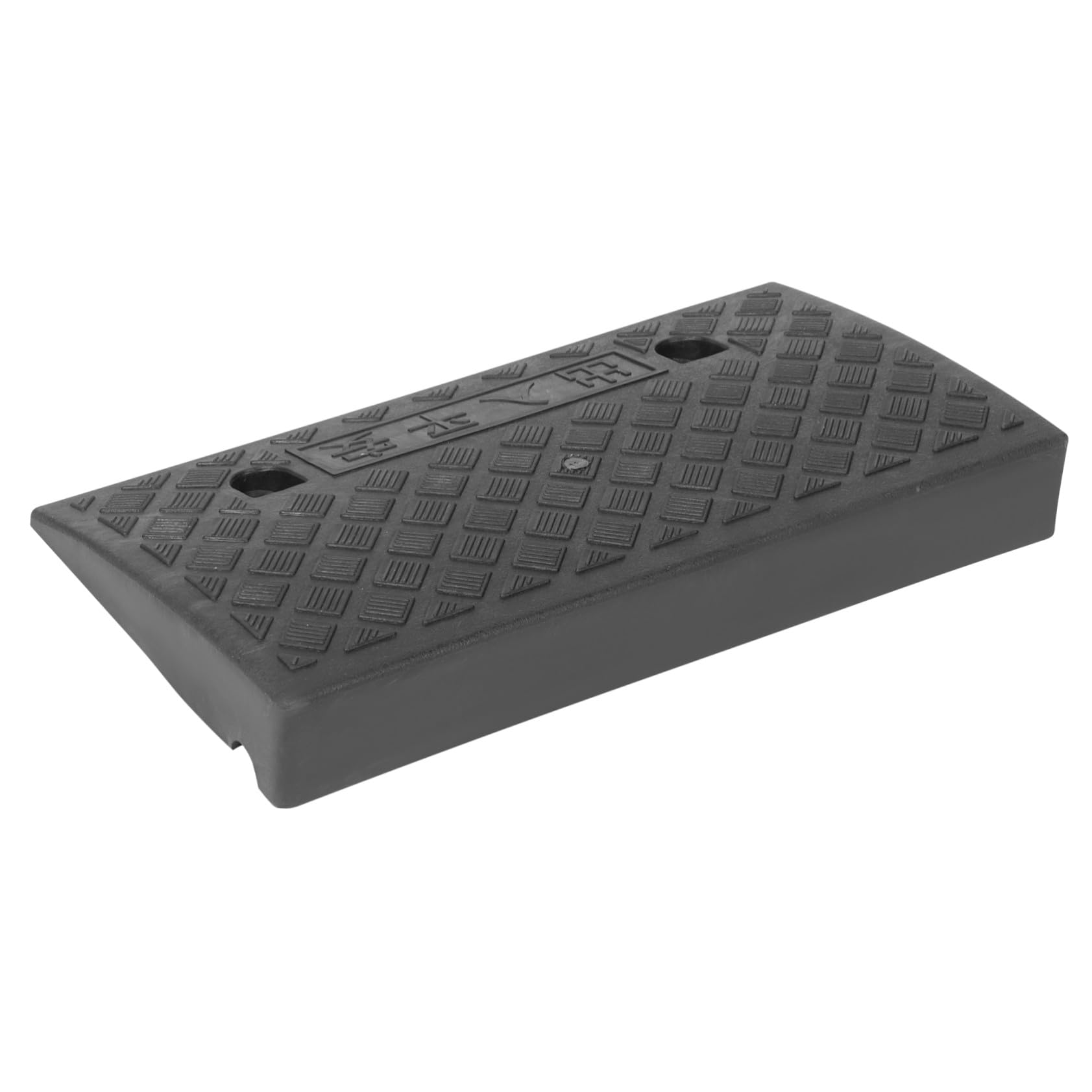 Rampa Soglia Portatile in Plastica e Gomma Nera Antiscivolo Alta Flessibilità, per Gradini e Accesso Sedie a Rotelle, Uso Esterno e Interno