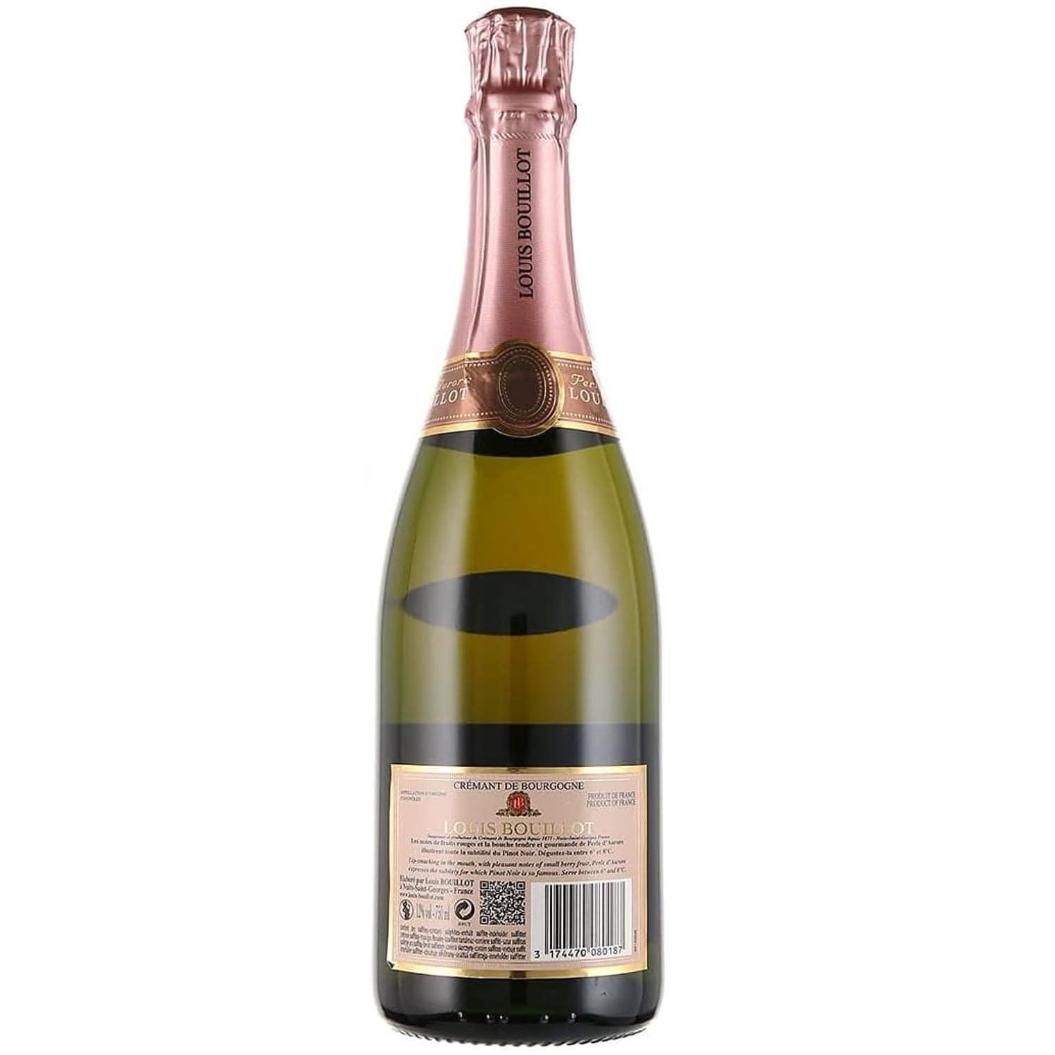 Louis Bouillot Perle d'Aurore Crémant de Bourgogne Brut Rosé Schaumwein Méthode tradionelle Frankreich I FeinWert Paket (6 x 0,75l)