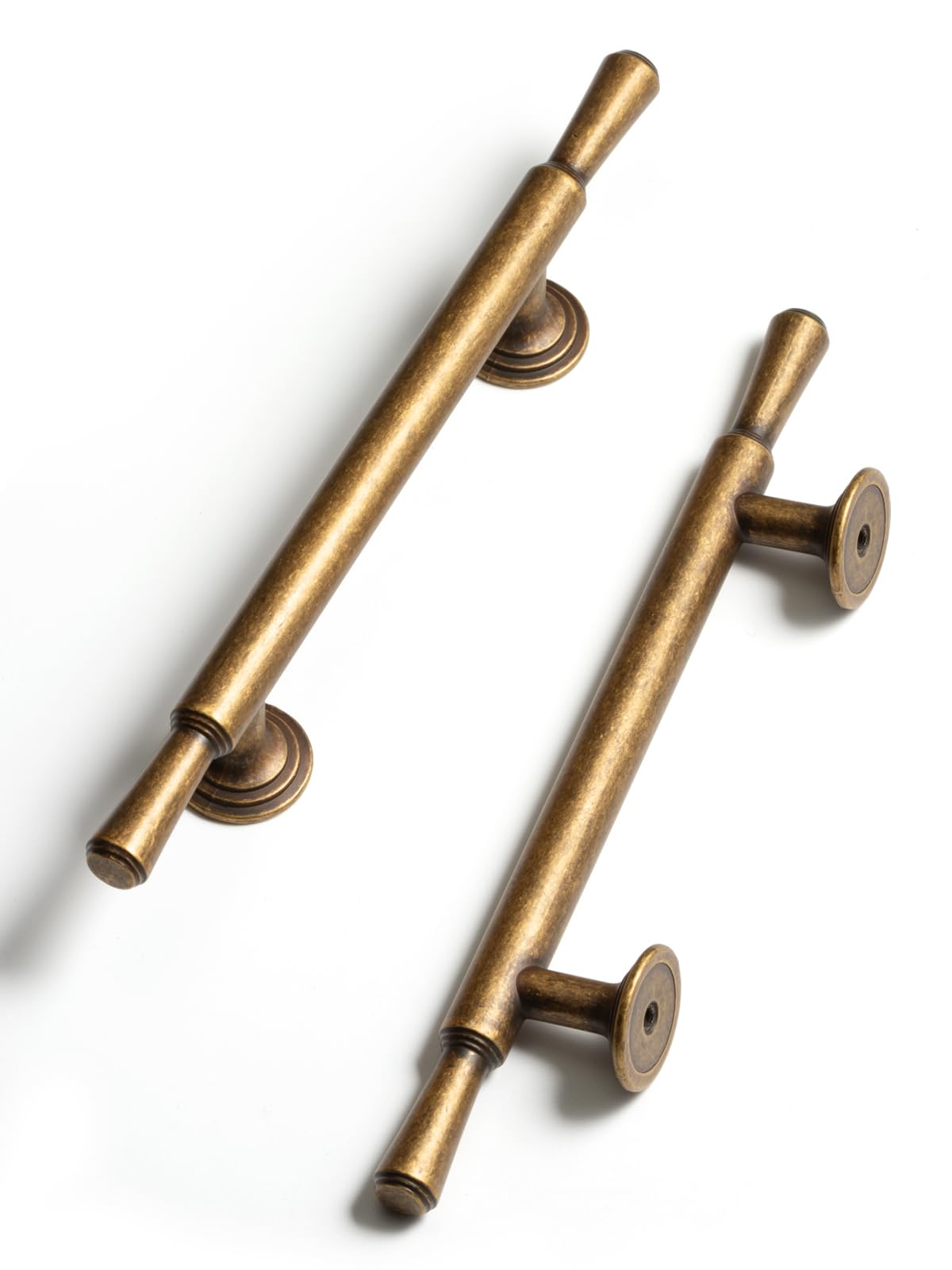 Maniglie per armadi in ottone antico – Distanza tra i fori 96mm Maniglie per cassetti vintage, per armadi da cucina, armadi del bagno e maniglie per mobili in lega di zinco (5, Ottone antico