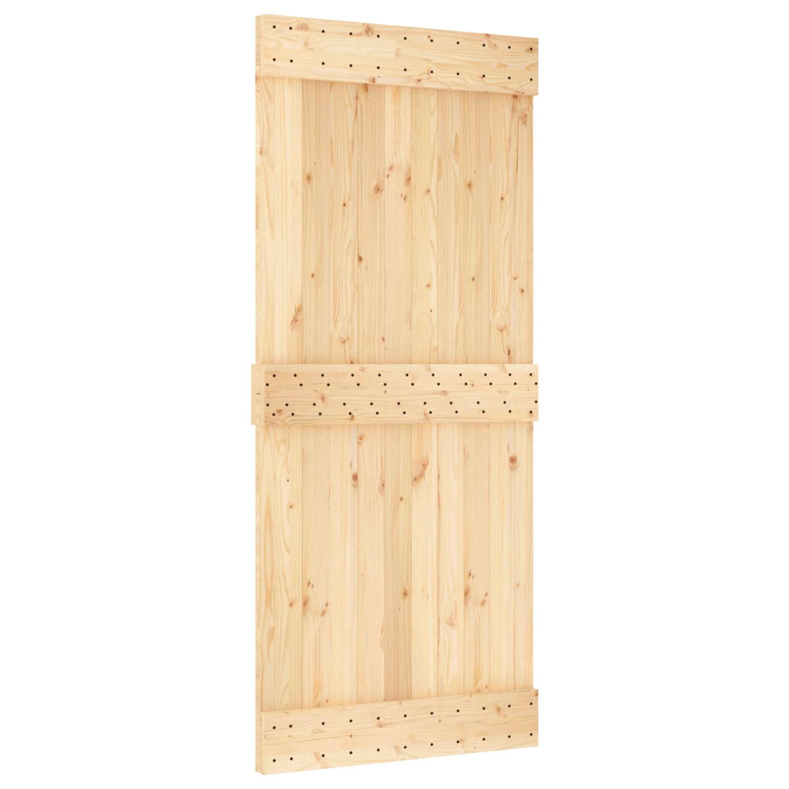 Vidaxl Natural And Black Sliding Door Narvik Beige And Black, Stylish Sliding Door Track, Modern Space Saving Solution For Indoor Hardware, Efficient Room Divider With Seamless Operation