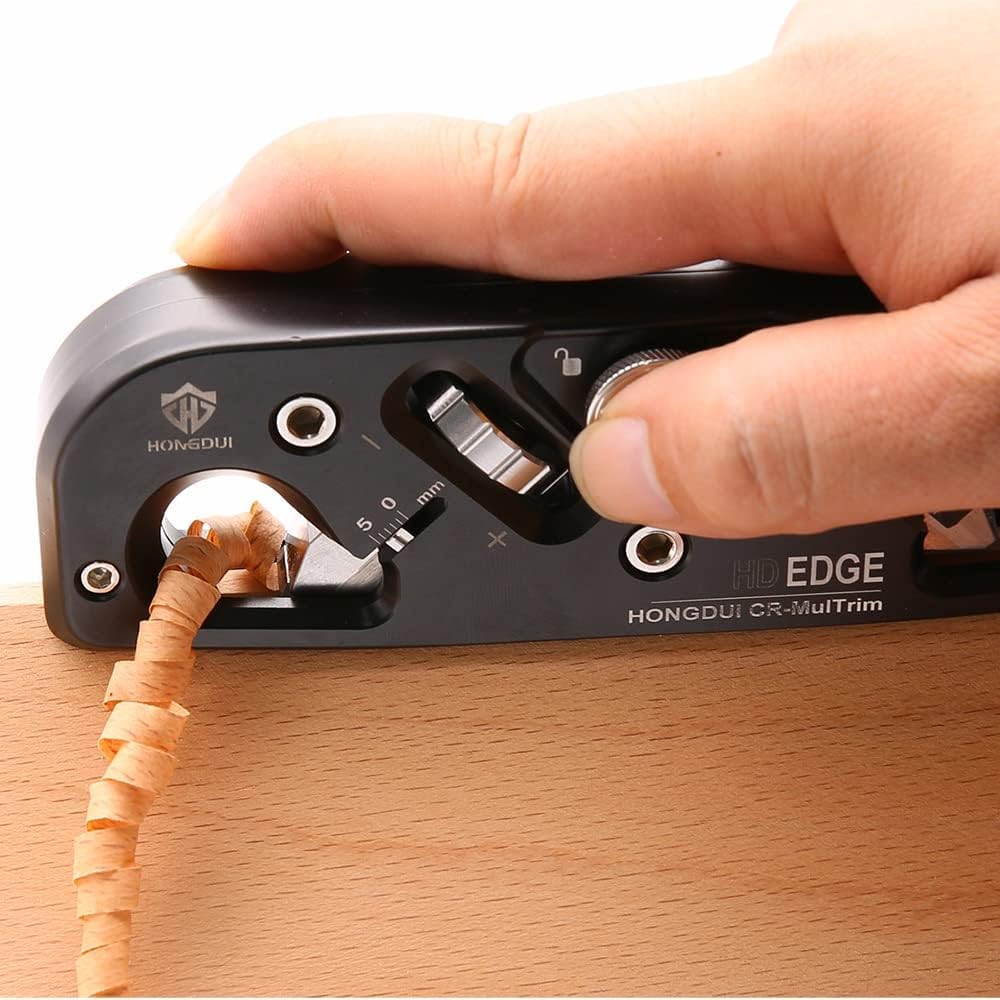 HONGDUI DJ11S Woodworking Chamfering Plane with 3 Replacement Carbide Blades Double Edge Angler Chamfering Plane-1 Pcs