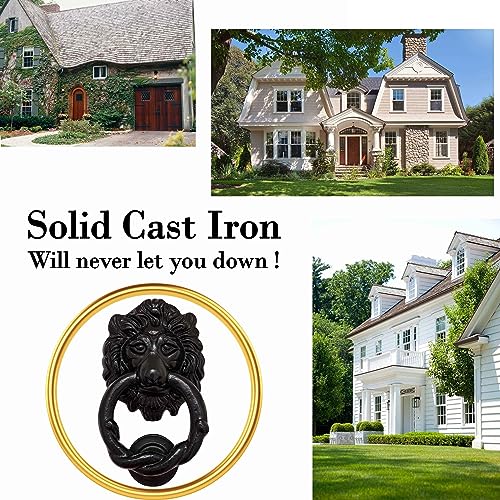 Mythrojan Lion Head Front Door Knocker Artisan Made Antique Door Knocker Ring #TOP5