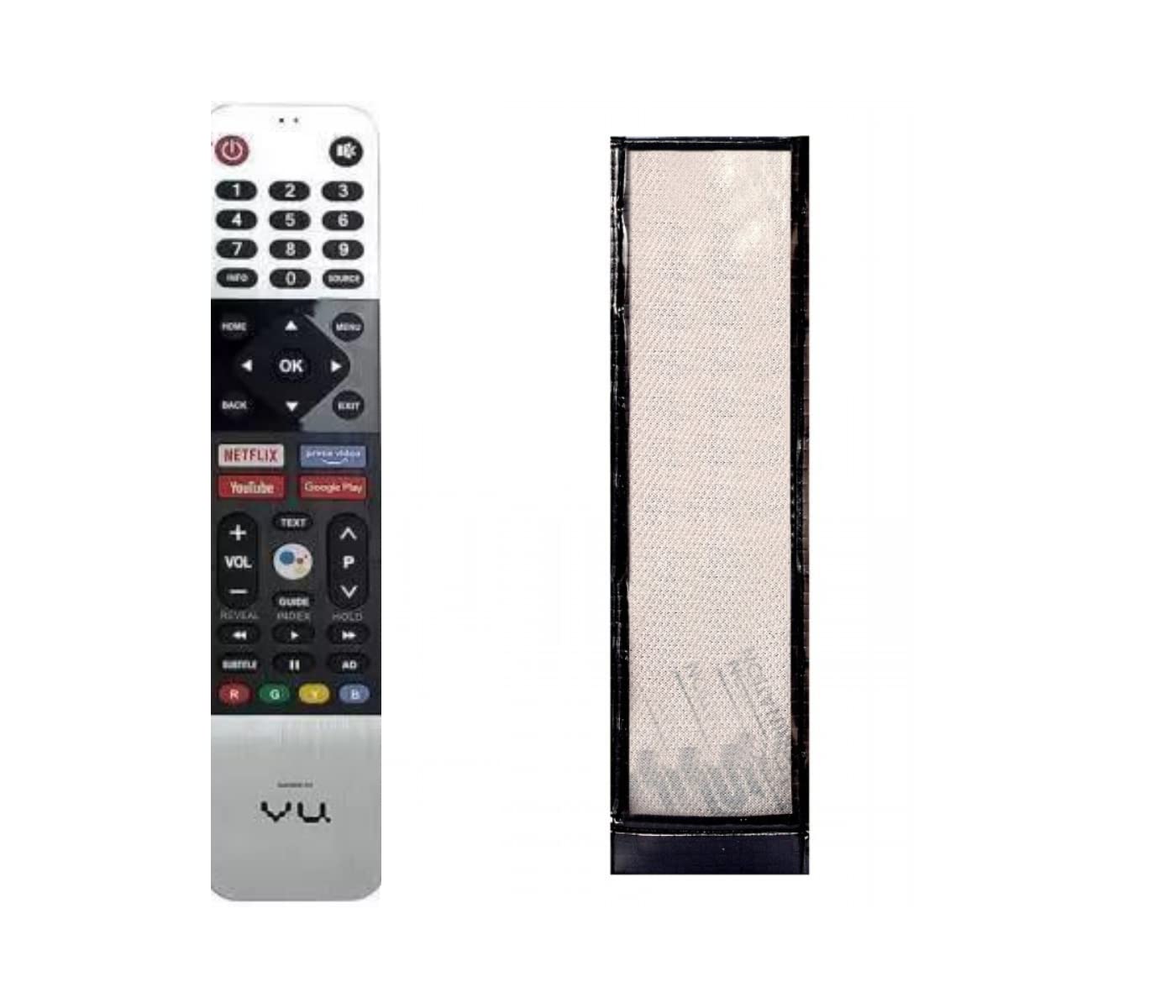 Protective Cover for VU QLED TV Remote Control, PU Leather Cover Holder .(Before Placing Order Compare The Dimensions of Product) Protective Cover for VU QLED TV Remote Control, PU Leather Cover Holder .(Before Placing Order Compare The Dimensions of Product)