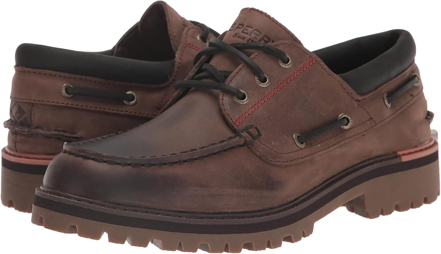 NEW Sperry Men\'s Authentic Original Lug 3-Eye Leather Boat Shoe Size 9.5 Wide Sperry - Brandclub - Sperry Mens Authentic Original 3-Eye  main image 4