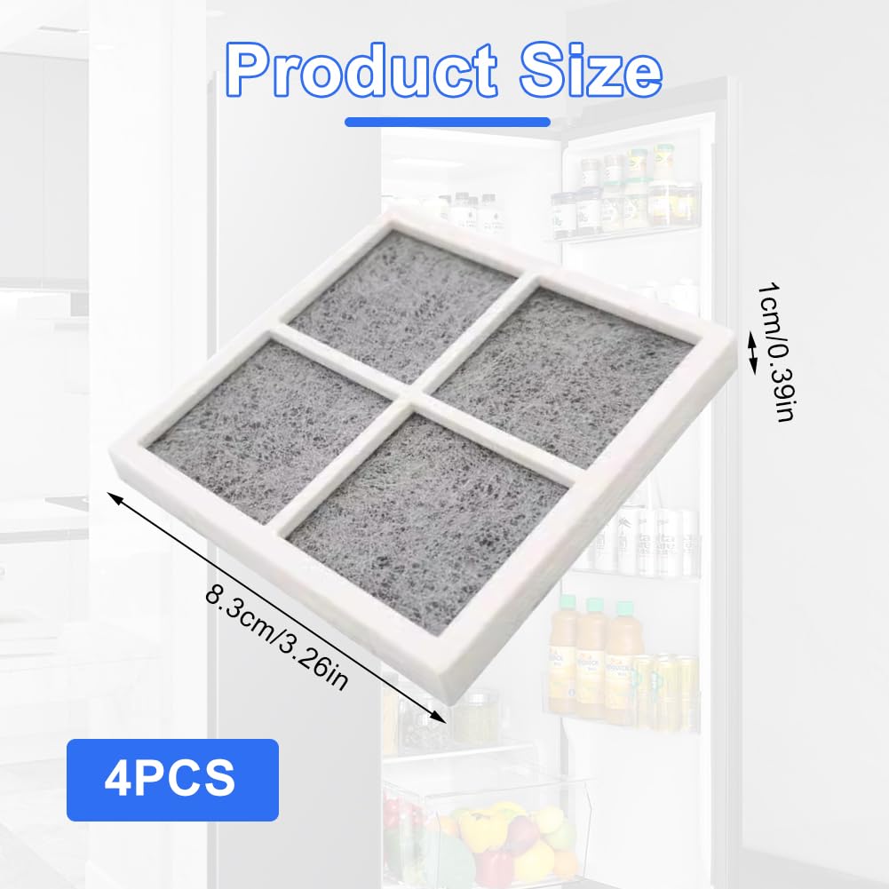 Juego de 4 filtros de aire Fresh para frigoríficos, eliminan los olores, eficaz, compatible con Réfrigérateur/Réfrigérateur/Purificateur LG LT120F, LFX31925SW, LFX31925SB