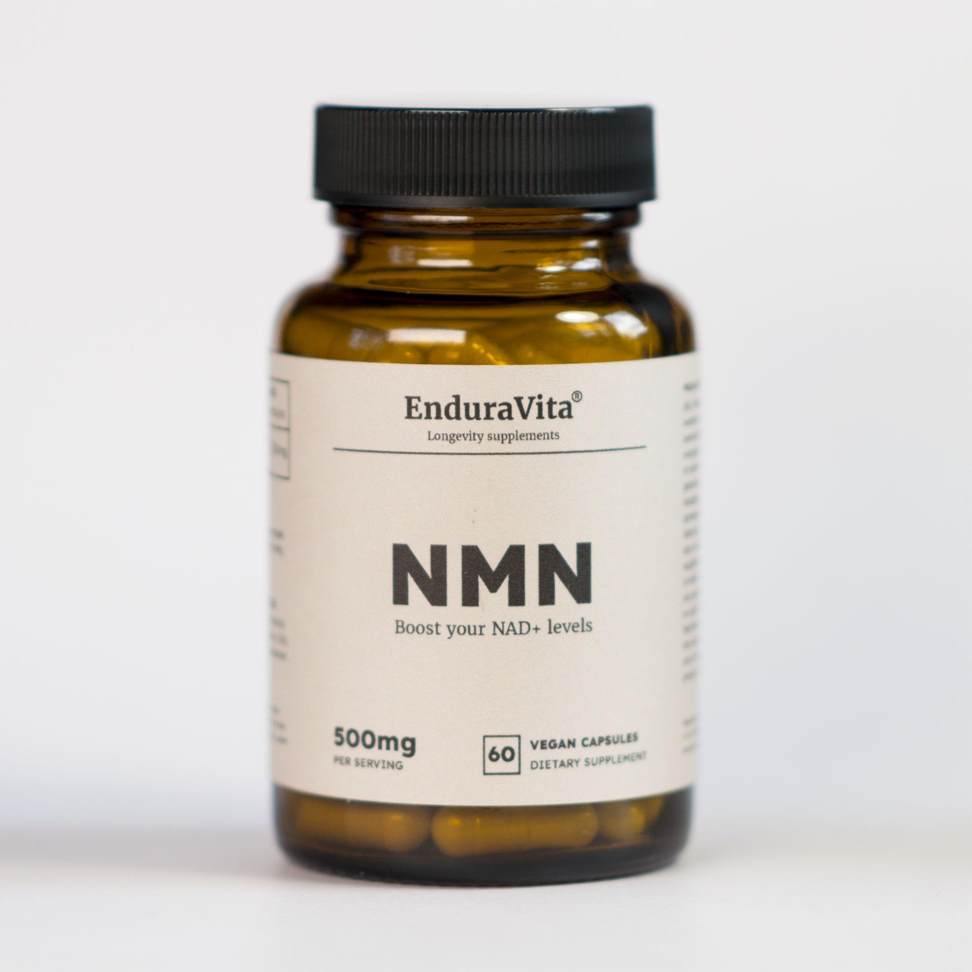 Premium NMN Cápsulas | 500mg por dosis | >99,8% pureza | Potenciador de NAD+ | Uthever® NMN | Doble prueba de laboratorio (NL/EU/US) de calidad y seguridad | 60x250mg