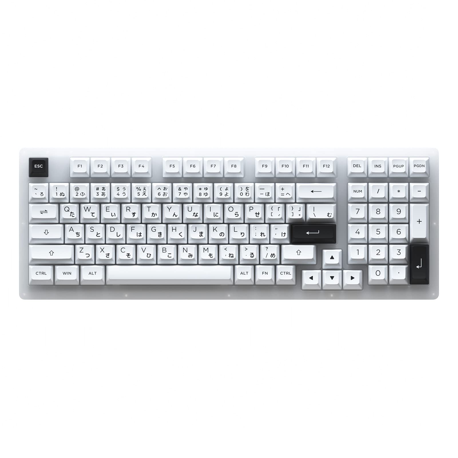 Buy Akko 98Key Hotswappable RGB Wired Mechanical Keyboard, BlackonWhite Theme with Japanese