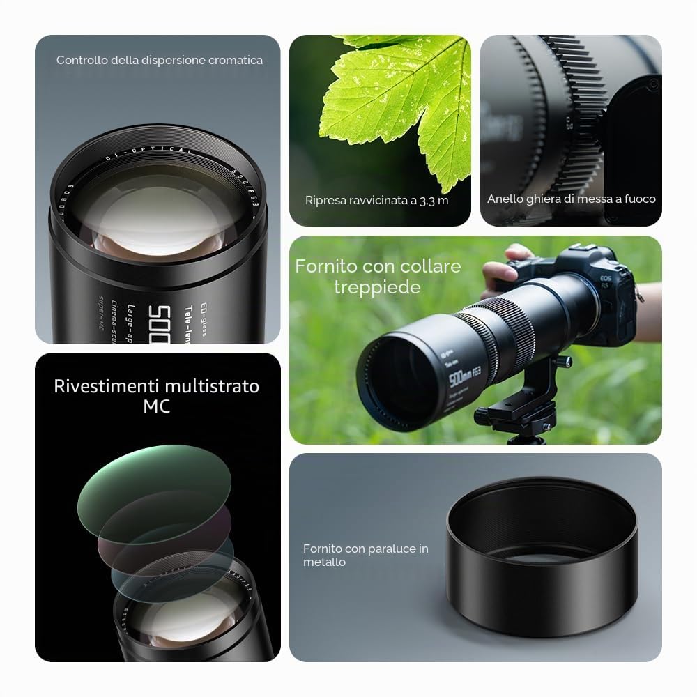 TTARTISAN 500mm F6.3 Full Frame Obiettivo Della Fotocamera Teleobiettivo Fotografia Fauna Selvatica per Sony E Mount