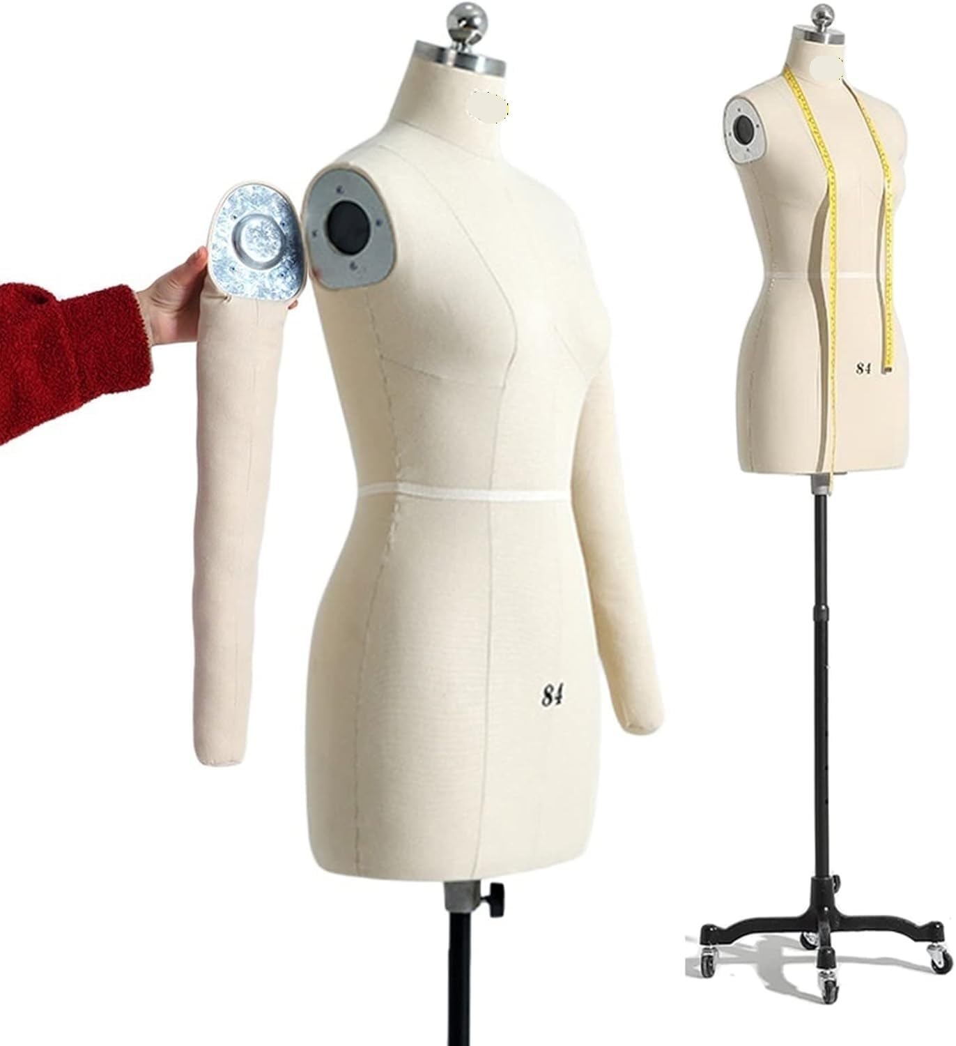 Weibliche Schaufensterpuppe for Nähen von Kleidung, Schneiderpuppen, 1 Stück(XX-Large)