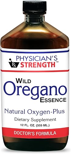 Physician's Strength Esencia de orégano silvestre, 12 onzas líquidas, hidrosol totalmente natural, soporta los niveles de oxígeno, sin OMG y sin