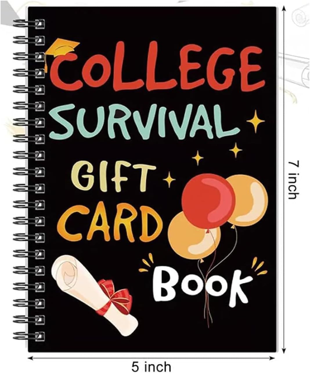 College Survival Gift Card Book, 7x5 Inch Graduation Gift Card Holder Organizer, 2026 Graduation Gifts Cardbook Colleges Survival Booklet Organizer, Surprises on Every Page for Students (F)