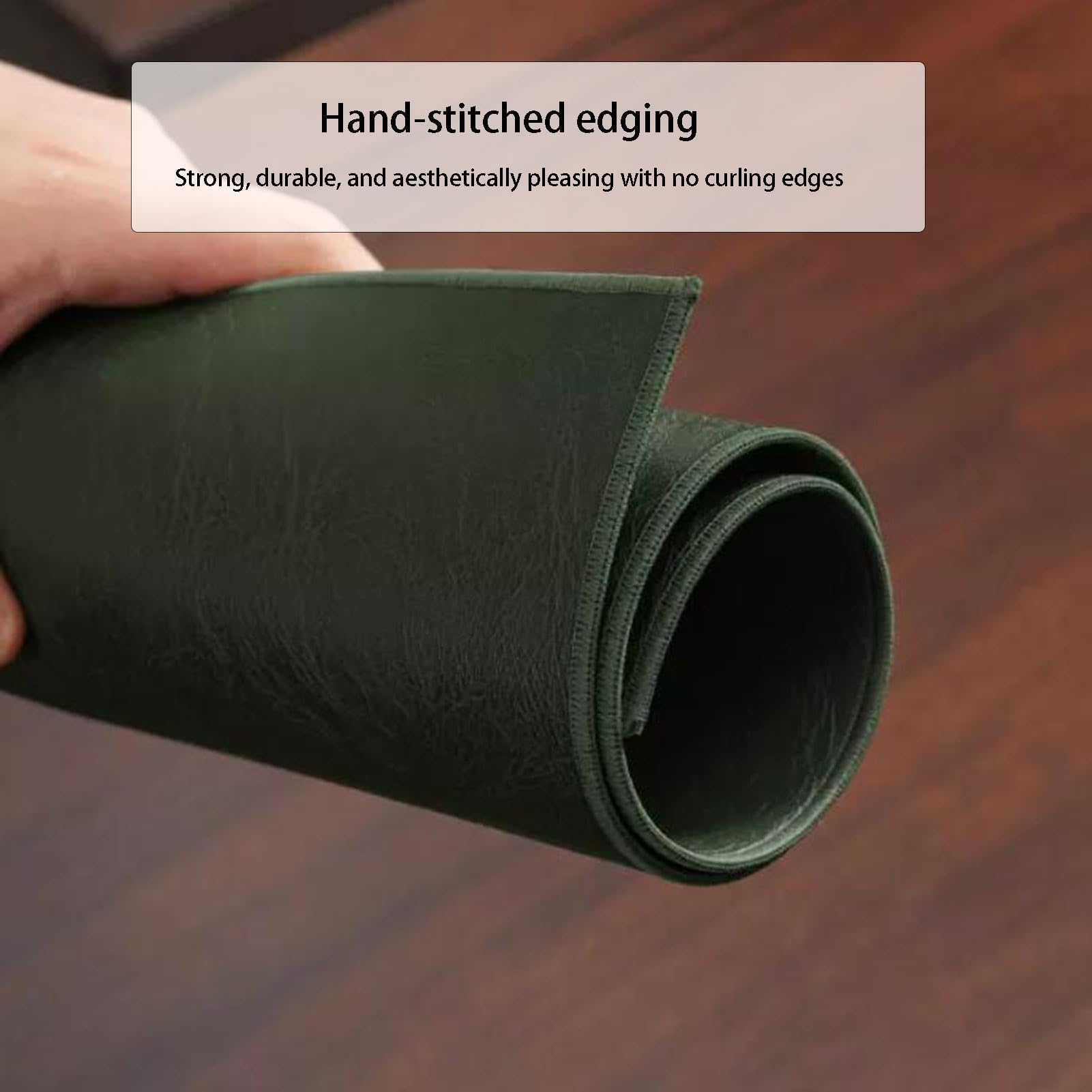 Camino de mesa de piel sintética, impermeable, decorativo, fácil de limpiar, mantel de té para sala de estar o mesita de noche, decoración del hogar