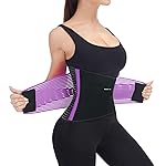 TESETON Back Support Brace Belt for Men & Women, Breathable Lumbar Support Belt, scoliosis back brace, Waist Relax Lower Back Pain & Sciatica Pain Relief with 8 reinforced Bones 02 Purple-M