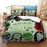 CHAOSE-UKB Bedding Set Harley Quinn Printing Duvet Cover and Pillowcase Child Adult Anti-mite Plus Velvet (Style 04,Single(135x200cm))