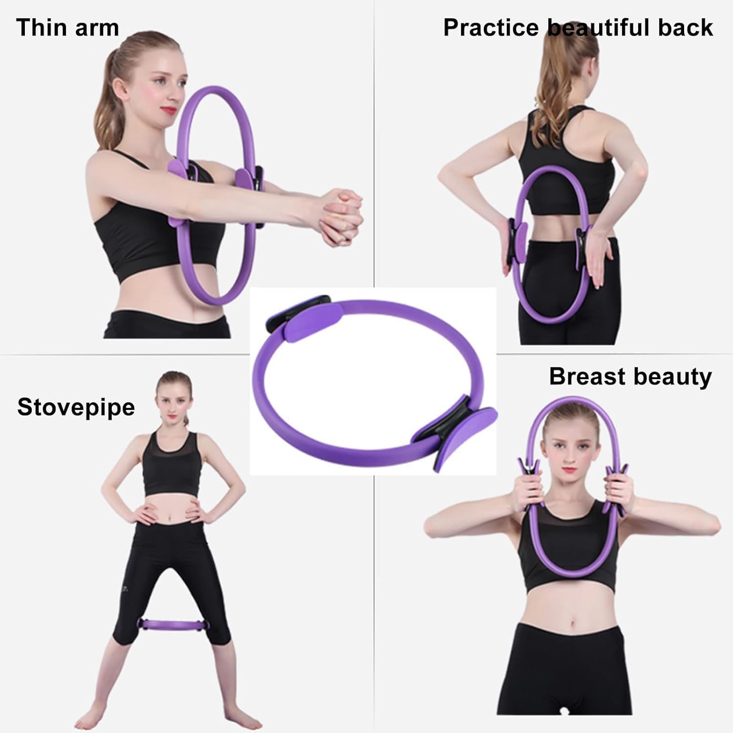 HoldOneLight Essential Pilates Workout Kit für Frauen - Enthält Pilates Ring, 25cm Yoga Ball, Booty Bands & Figure-8 Resistance Band - Komplettes Pilates Equipment Set für Fitnessübungen