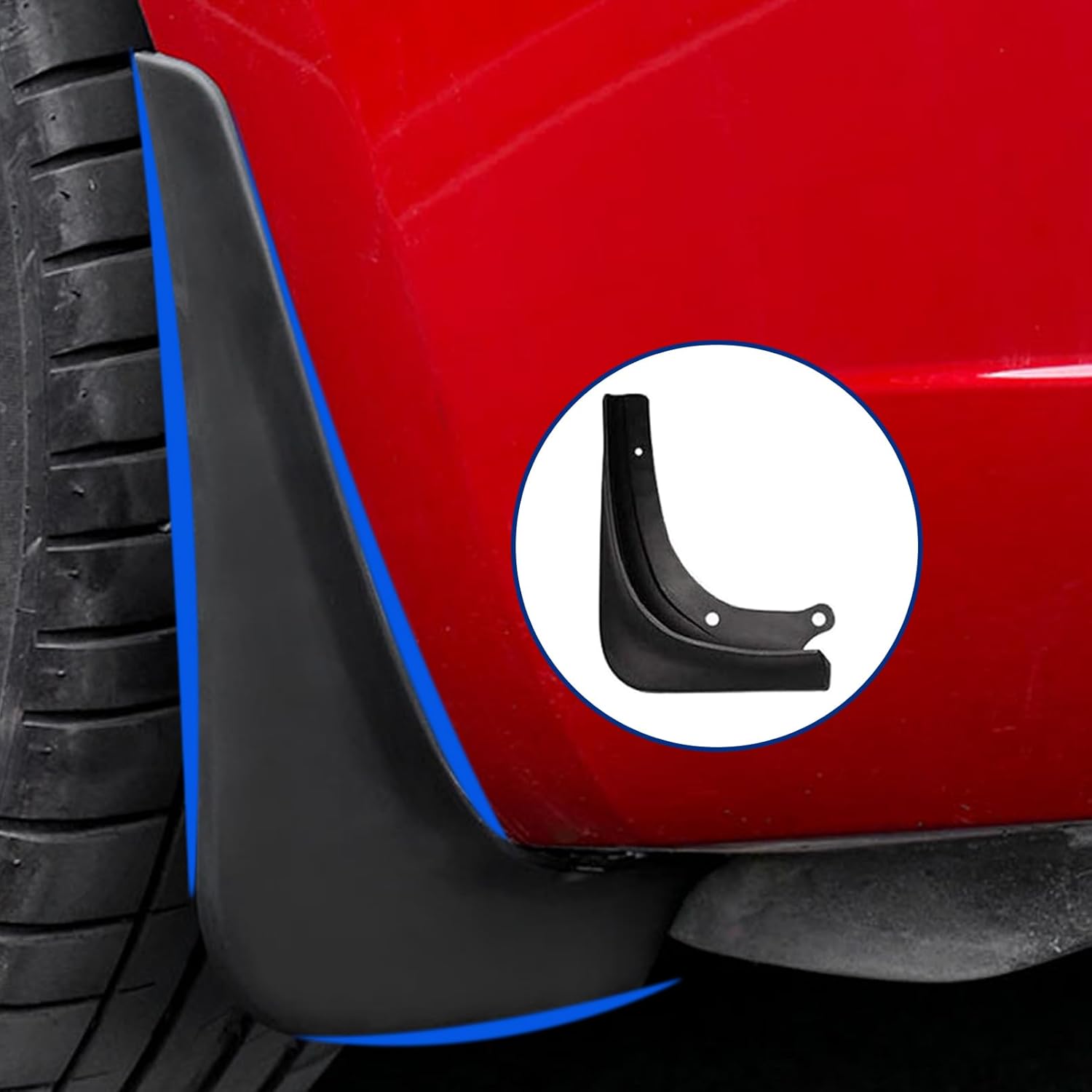 Bewild for Tesla Model 3 Fender Mud Flaps Front Rear Splash Guards No Drilling Mud Guard Compatible with Tesla Model 3 2017-2023 Accessories (Set of 4, Matte Black)