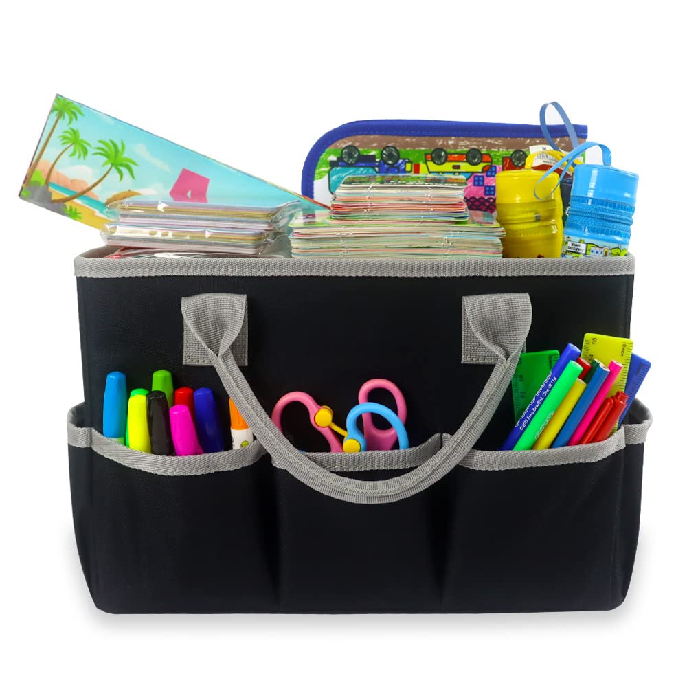 MEEDEN Studio Art Portfolio Case A2/A3-formaat met 2 compartimenten en schouderriem, 600D Oxford-doek, morsbestendig, waterdicht, kunstenaar schetsbenodigdheden, etui voor studenten, ontwerpers