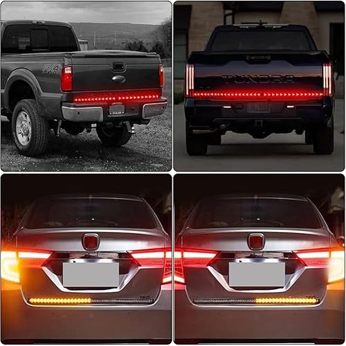 Miniatura 7 de Blueshyhall 60 '' barra de luz de la puerta trasera del camión 12V/24V freno de coche señal de giro flexible LED luz de tira para la recogida