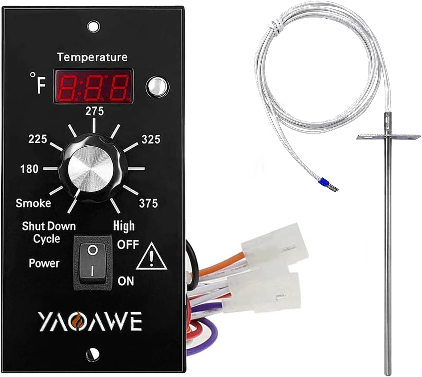 Digital Thermostat Kit Replacement Parts, Compatible with Traeger Pellet Grills, Digital Thermometer Pro Controller, with 7" Temperature Sensor