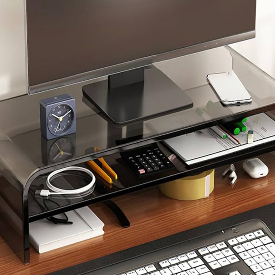 Amazon.co.jp: MJKQ9 モニター台 モニター台 グレー 透明 多機能