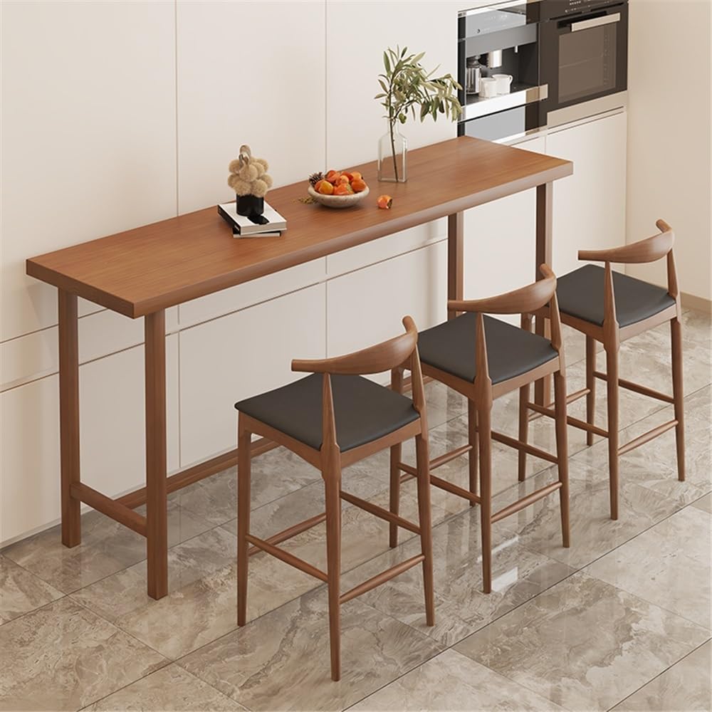 Table de Bar Table de Bar rectangulaire en Bois Simple avec Cadre Robuste, idéale for la Cuisine, Salle à Manger et Le Salon(XXL)