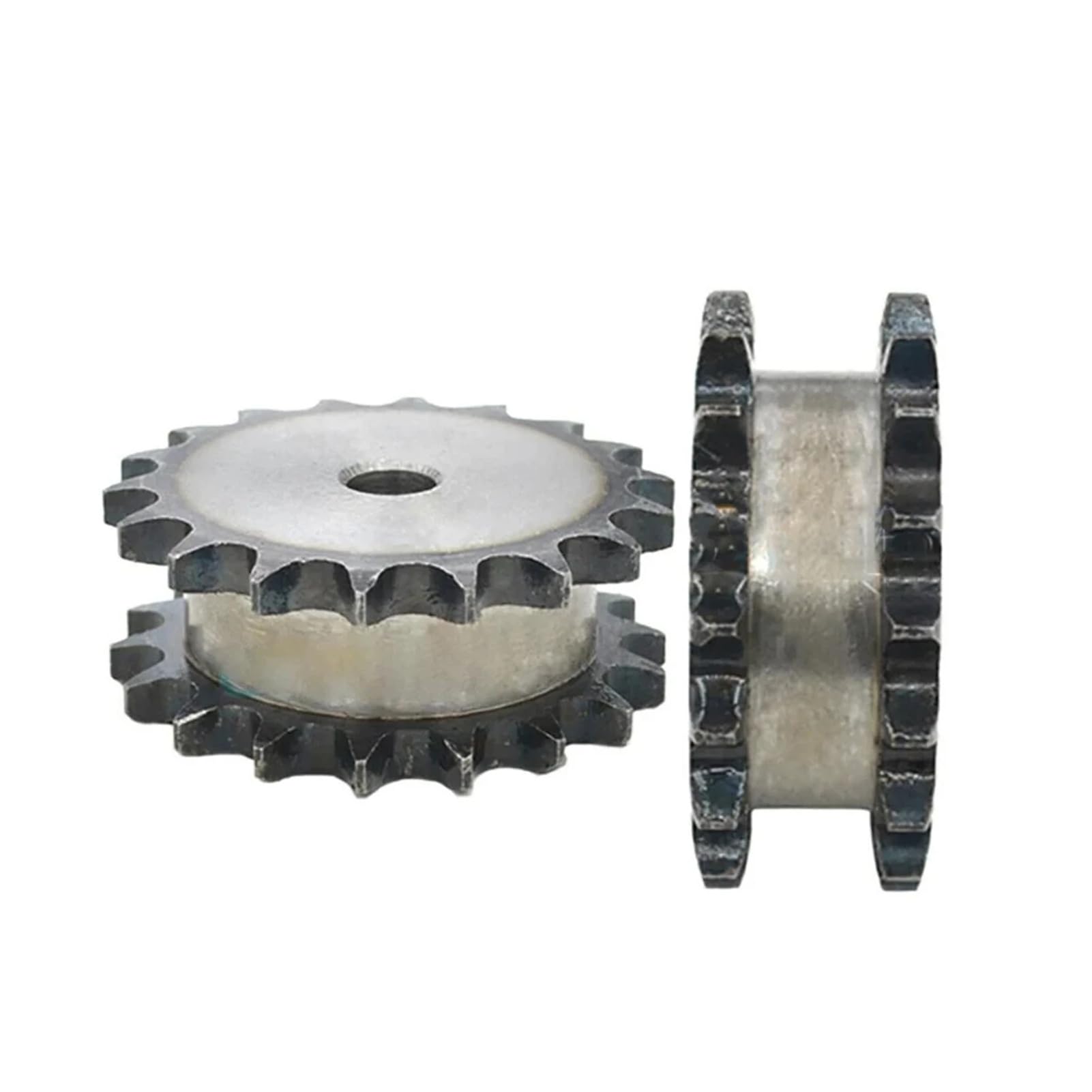 1 piñón de doble hilera 08B, acero n.° 45, 10-26 dientes, diámetro interior 12 mm a 18, rueda dentada industrial, transmisión por cadena motor(24 Teeth(Hole 18mm))