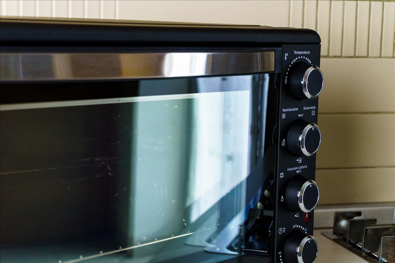 Forno Fornello Elettrico Ventilato con Girarrosto Capacità 50 litri 2000 watt
