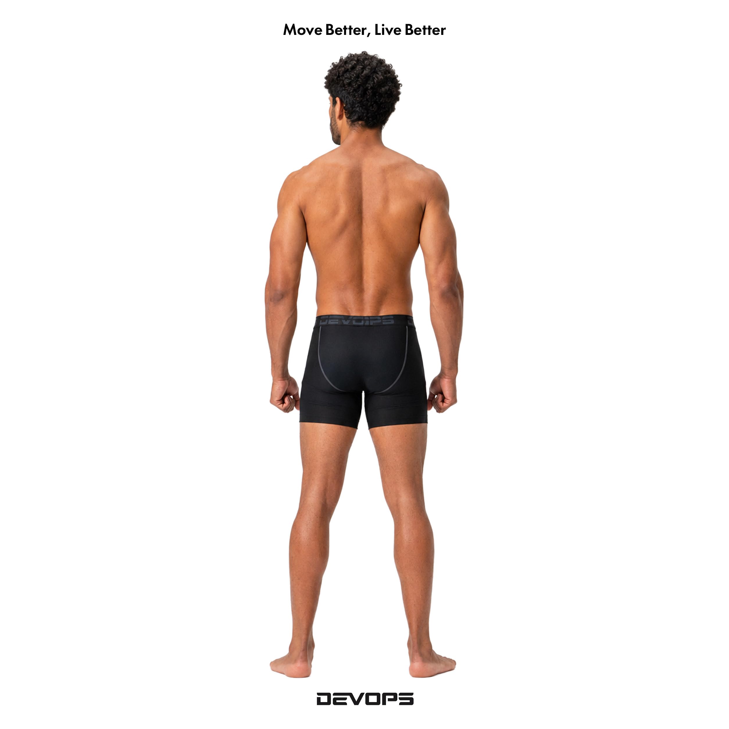 DEVOPS Calzoncillos tipo bóxer de malla para hombre, de 6 pulgadas (paquete de 3)