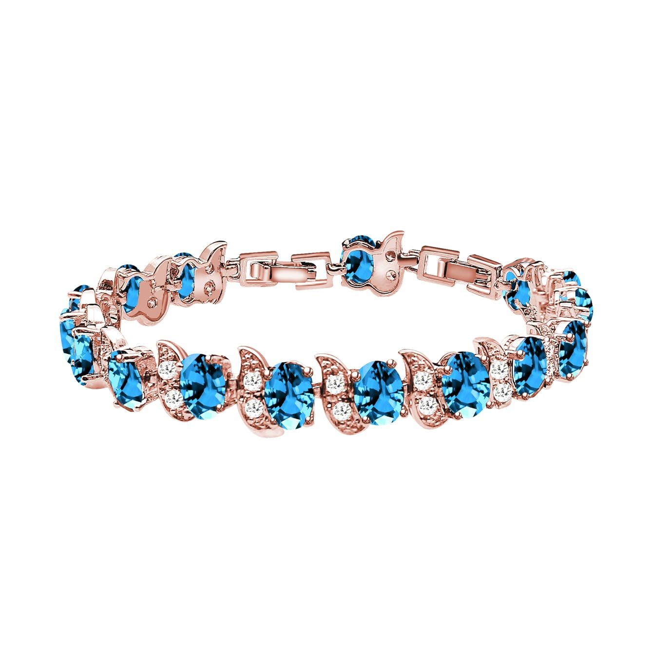LMXXVJ Fashion Tennis Bracelet Created Emerald White Gold Plated Charm Bracelet Gifts Jewelry for Women