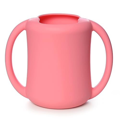 Vaso de entrenamiento irrompible de silicona para bebés y niños pequeños, 6 oz (2 unidades de color lavanda)