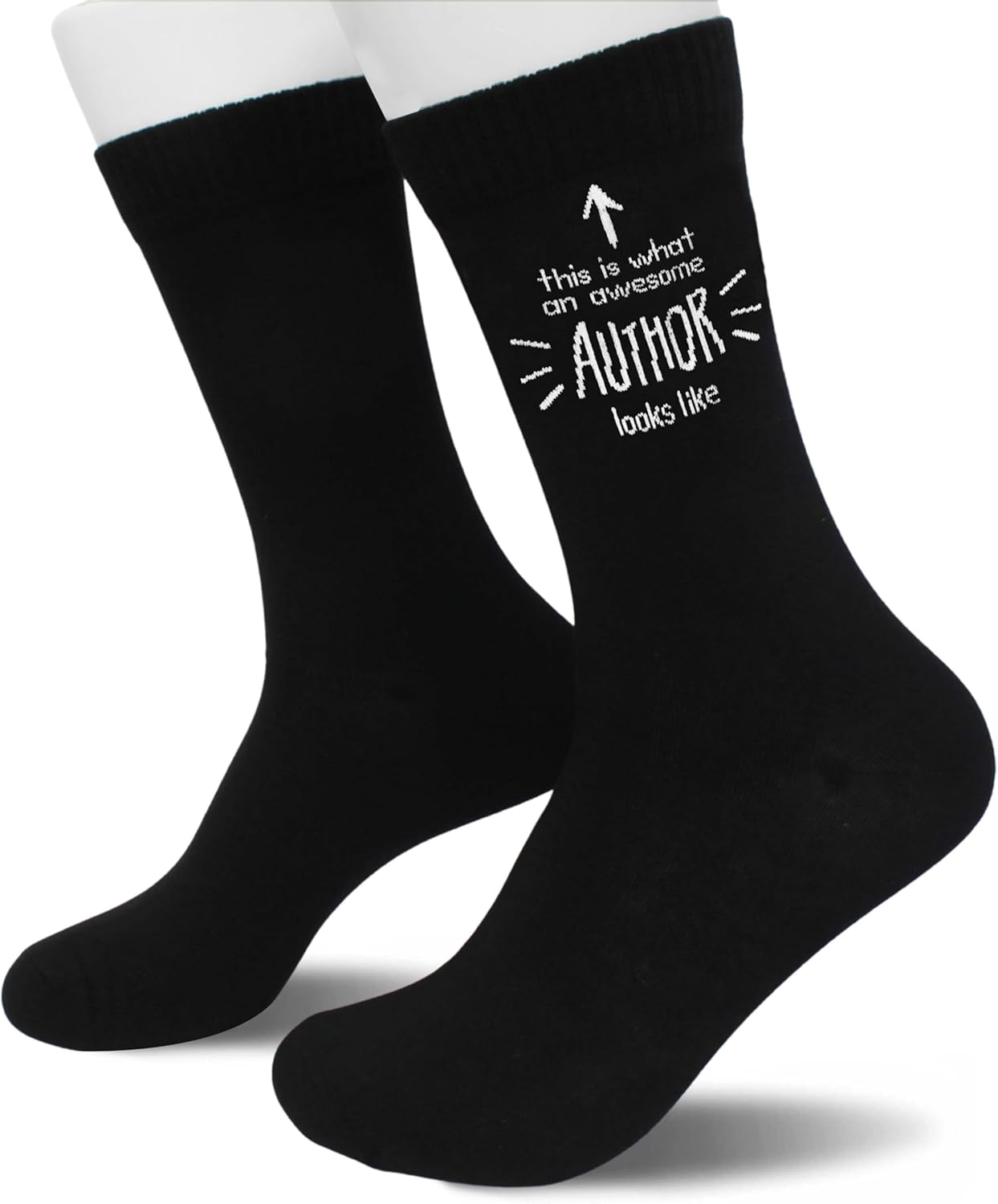This Is What an Awesome Author Looks Like Socks–Funny Writer Socks,Unique Author Gifts for Birthday,Christmas,Graduation,or Book Lover Appreciation Gift.(178) - Image 3