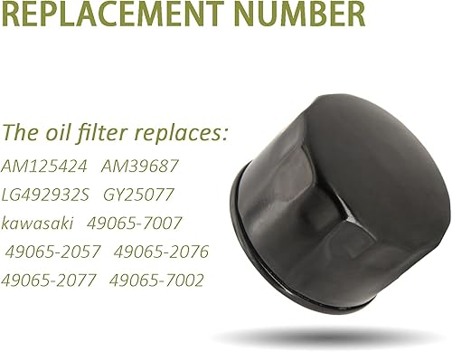 Miniatura 4 de 12 050 01-S 492932s Filtro de aceite para 492932 795137 696854, reemplazar 21548100 1205001-S 1205001, compatible con Kawasaki 49065-7007 GY20577,