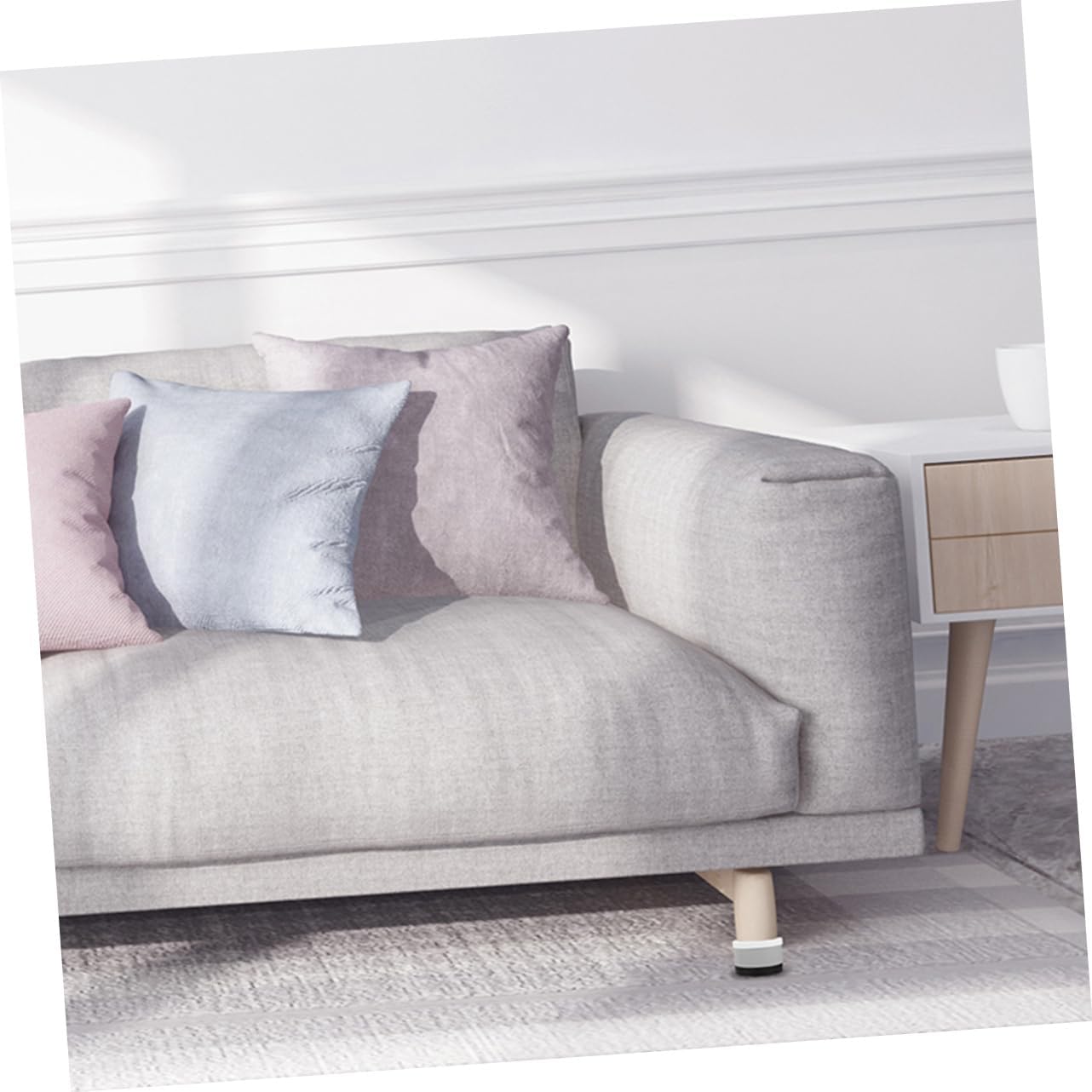 8pcs Non-Slip Furniture Heightening Leg Pads Durable Table Sofa Feet Pads Easy to Install Elevates Furniture for Better Floor Protection Gray Height