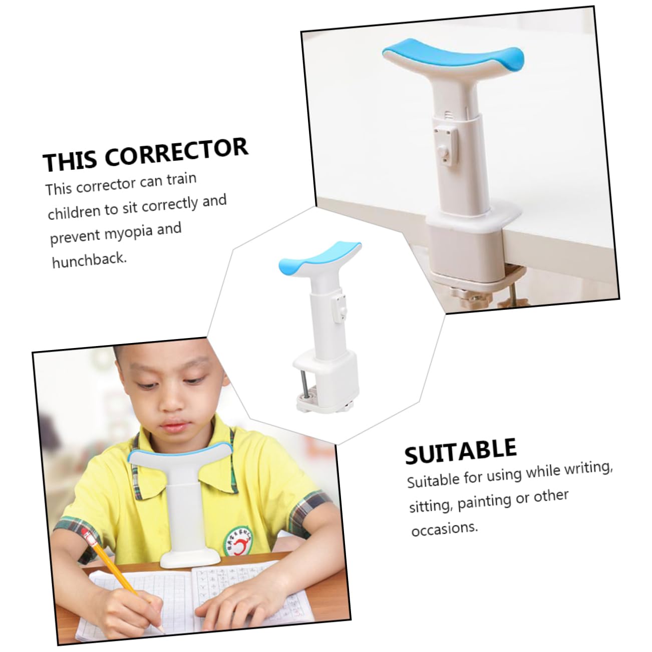 Outanaya Corrector Writing Frame Myopia Prevention and Posture Support Ergonomic Design for Sitting Painting and Studying Lightweight and Portable