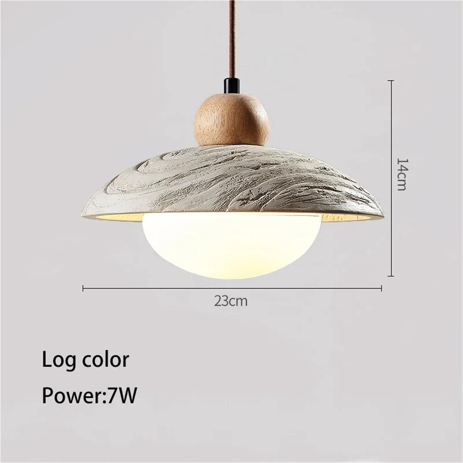 XANAYXWJ Lámpara Colgante de Cemento Estilo lámpara Led, Accesorio de iluminación para Mesa de Comedor, Dormitorio Redondo para Restaurante, decoración, candelabro